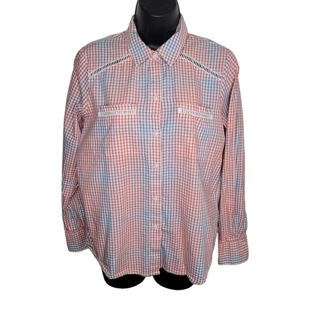 Ariat plaid long sleeve button-up blouse top size small